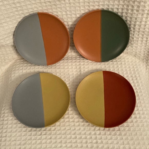 Opalhouse Dining Opalhouse Jungalow Two Tone Stoneware Appetizer Plates Set Of 4 6 34 Poshmark